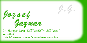 jozsef gazmar business card